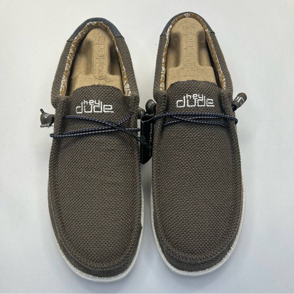 Hey Dude Men’s Slip-On Loafers in Charcoal and White Sole